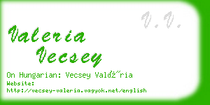 valeria vecsey business card